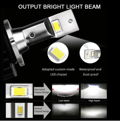 강력한 플러그 앤 플레이 10,000lm 6,500K 백색광 LED 키트 D2s 제논 HID를 LED 헤드라이트 전구로 변환