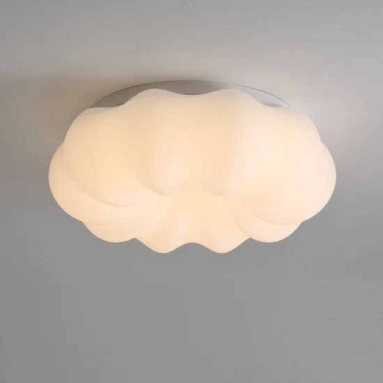 유럽의 흰 구름 눈 보호 LED 램프 창조적 인 간단한 현대 거실 어린이 방 호박 천장 조명