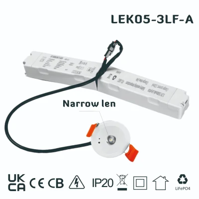 CB/CE/Ukca 인증 LED 매립형 다운라이트 Lek05-3lf(충전식 배터리 백업 포함)